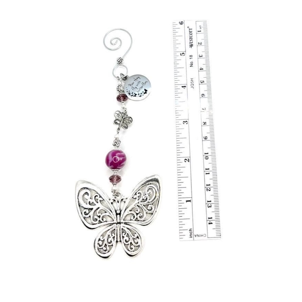 Memorial Flower Petal Butterfly Ornament / 424