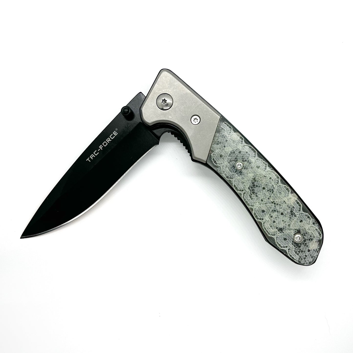 Keepsake Memorial Resin Flower Petal Spring Assisted Folding Pocket Knife / 622