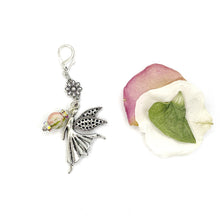 Load image into Gallery viewer, Memorial Preserved Funeral Flowers Angel-Fairy Charm, made from your memorial wedding or funeral flowers / 224
