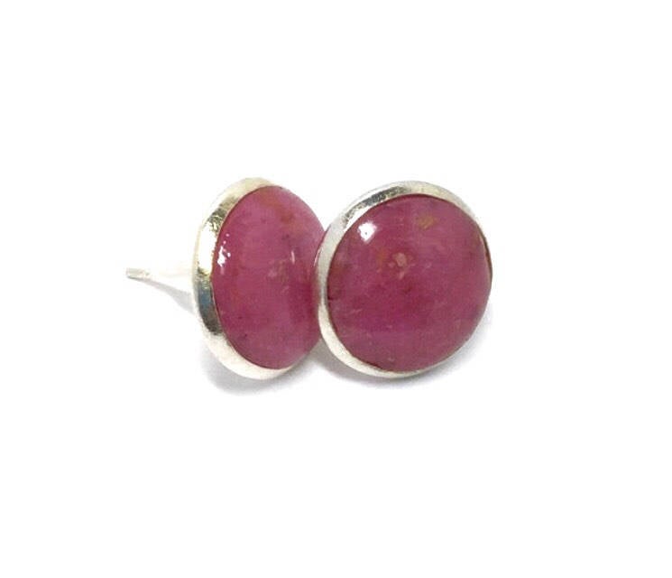 Cabochon Post Earrings / 716