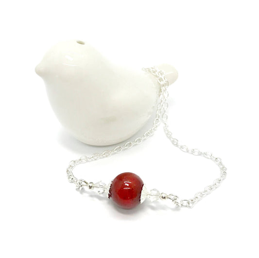 Silver Flower Petal Choker Style necklace/ 1417