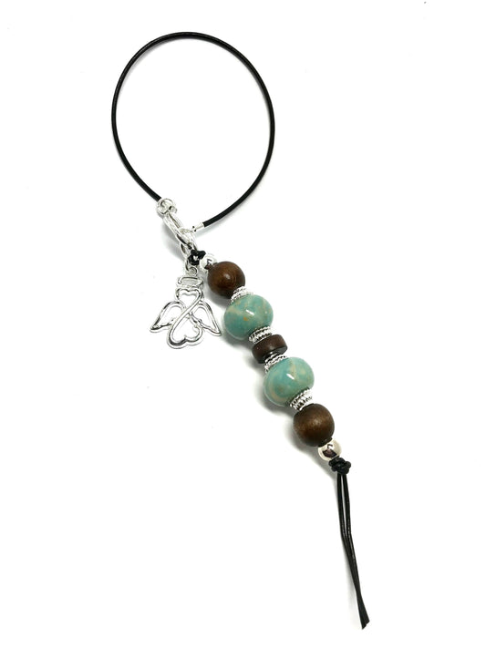 Rear view mirror charm / Memorial flower petal keepsake gift for him / 118