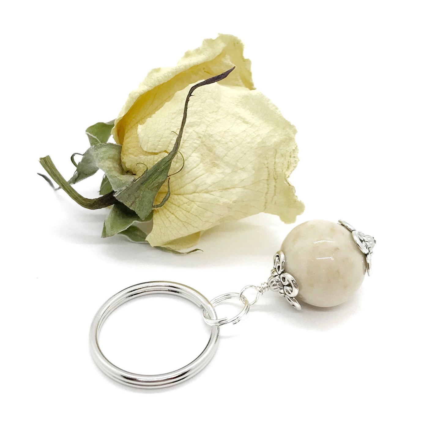 Flower Petal Sphere Key ring  / 618