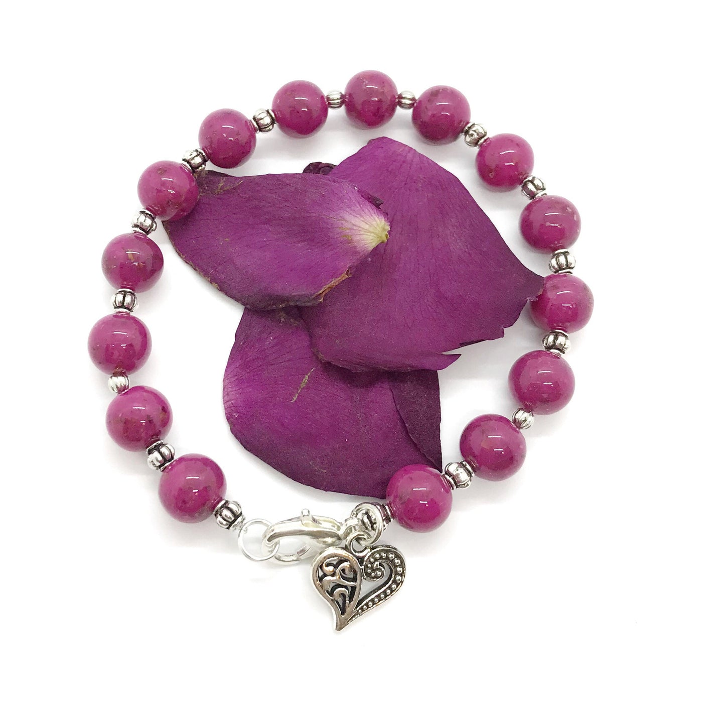 Wedding flower beaded keepsake bracelet  / 218