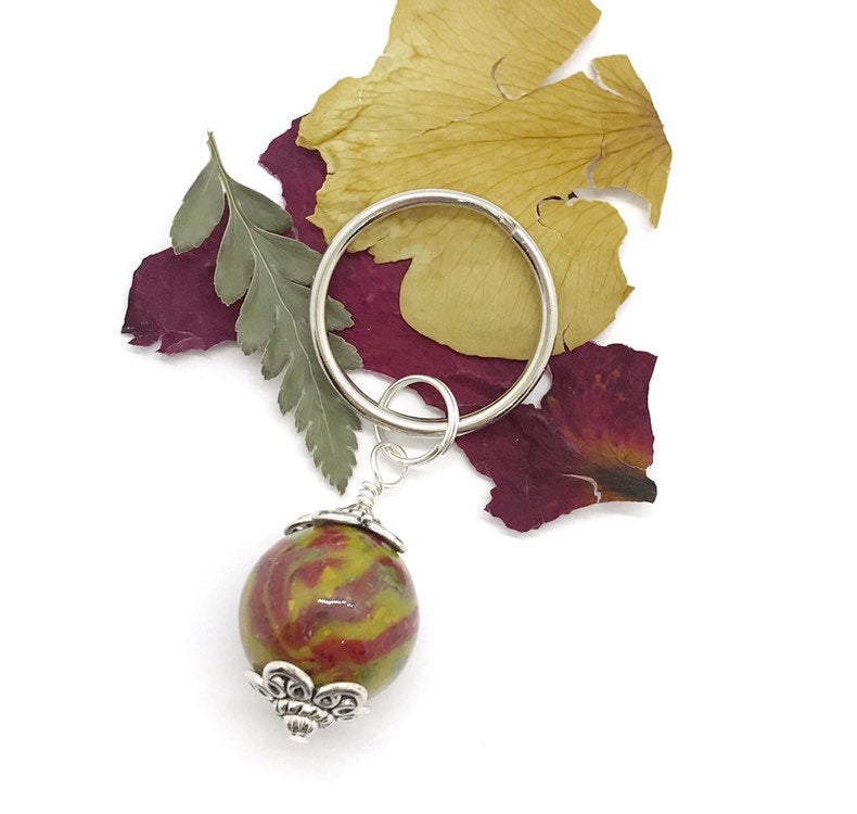Flower Petal Sphere Key ring  / 618