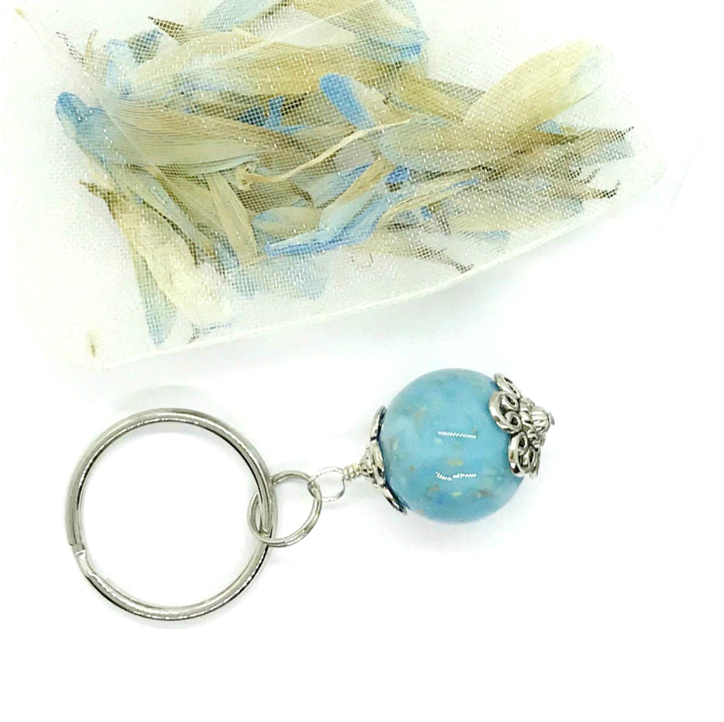 Flower Petal Sphere Key ring  / 618