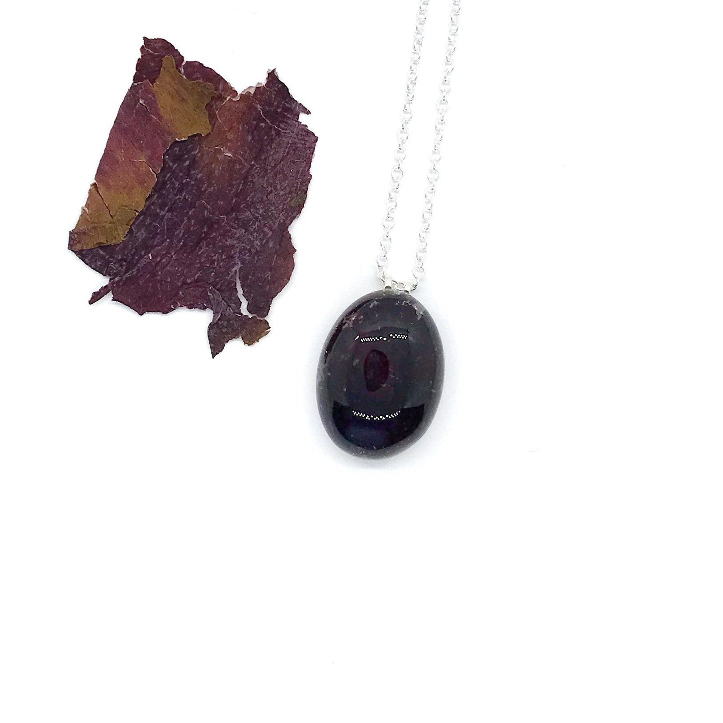 Memorial Flower Petal Jewelry / Oval Crystal Clear Resin Flower Petal Necklace  / 320