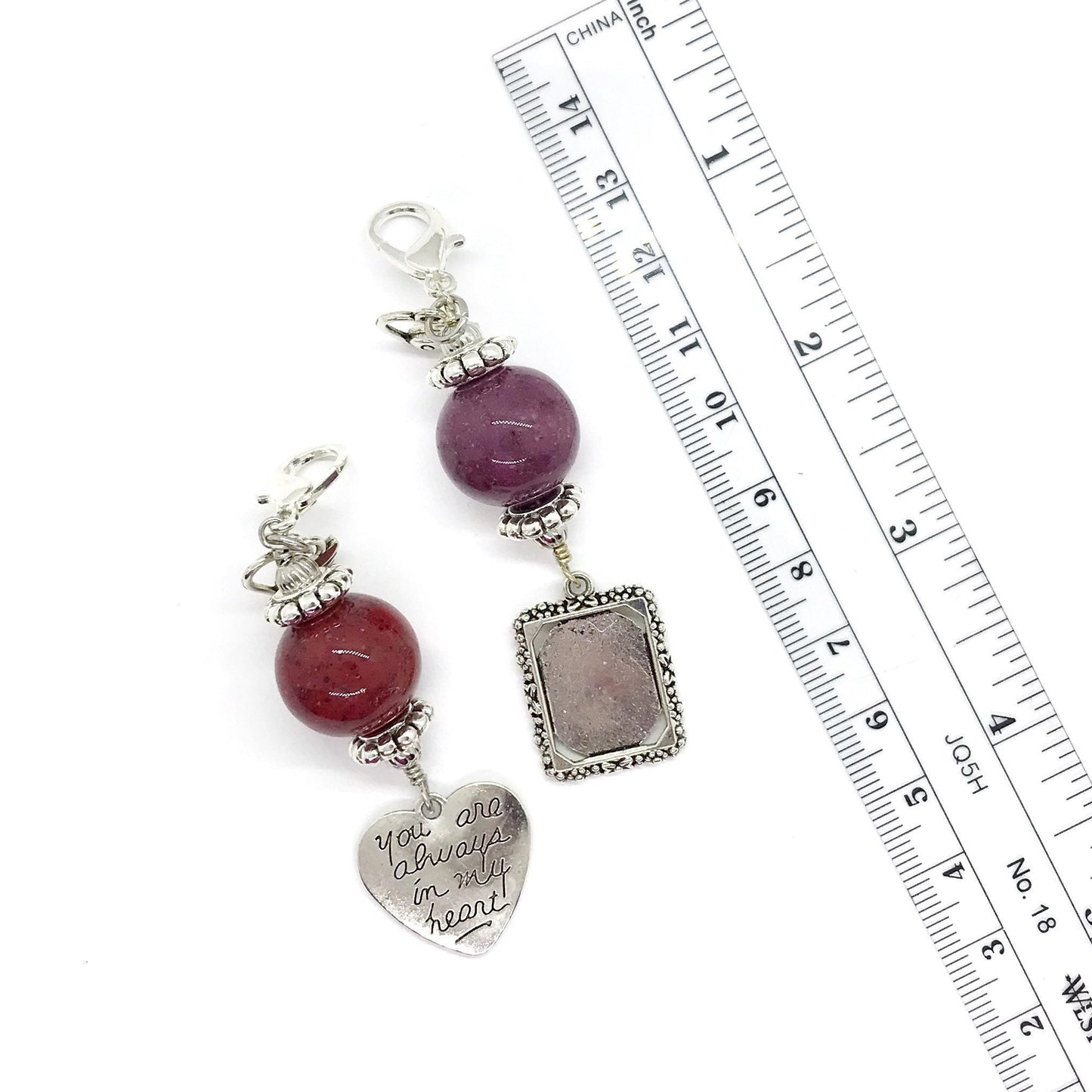 Memorial Flower Wedding Bouquet Charm made from Funeral Flowers, Cremation Ashes / 621