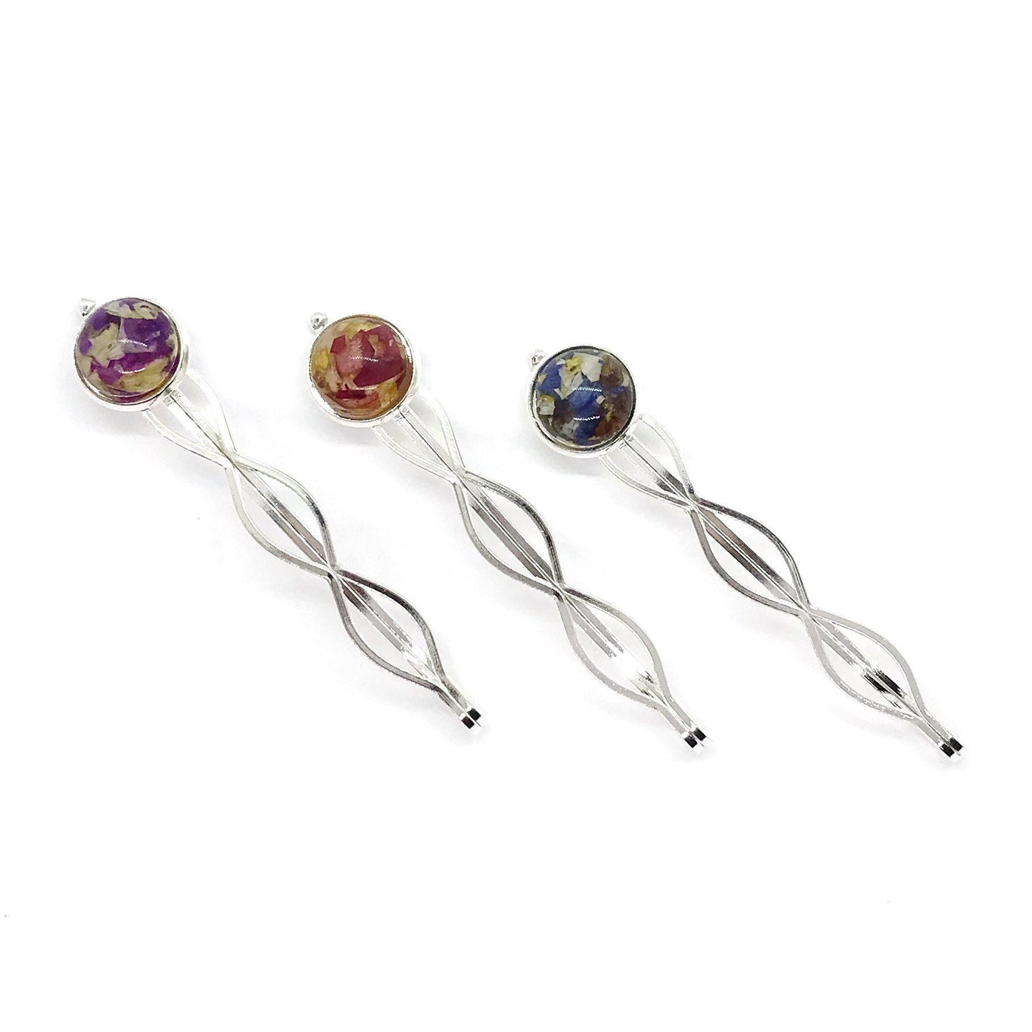 Memorial Flower Hair Barrette made from Wedding Flowers, Funeral Flowers, or Cremation Ashes / 421