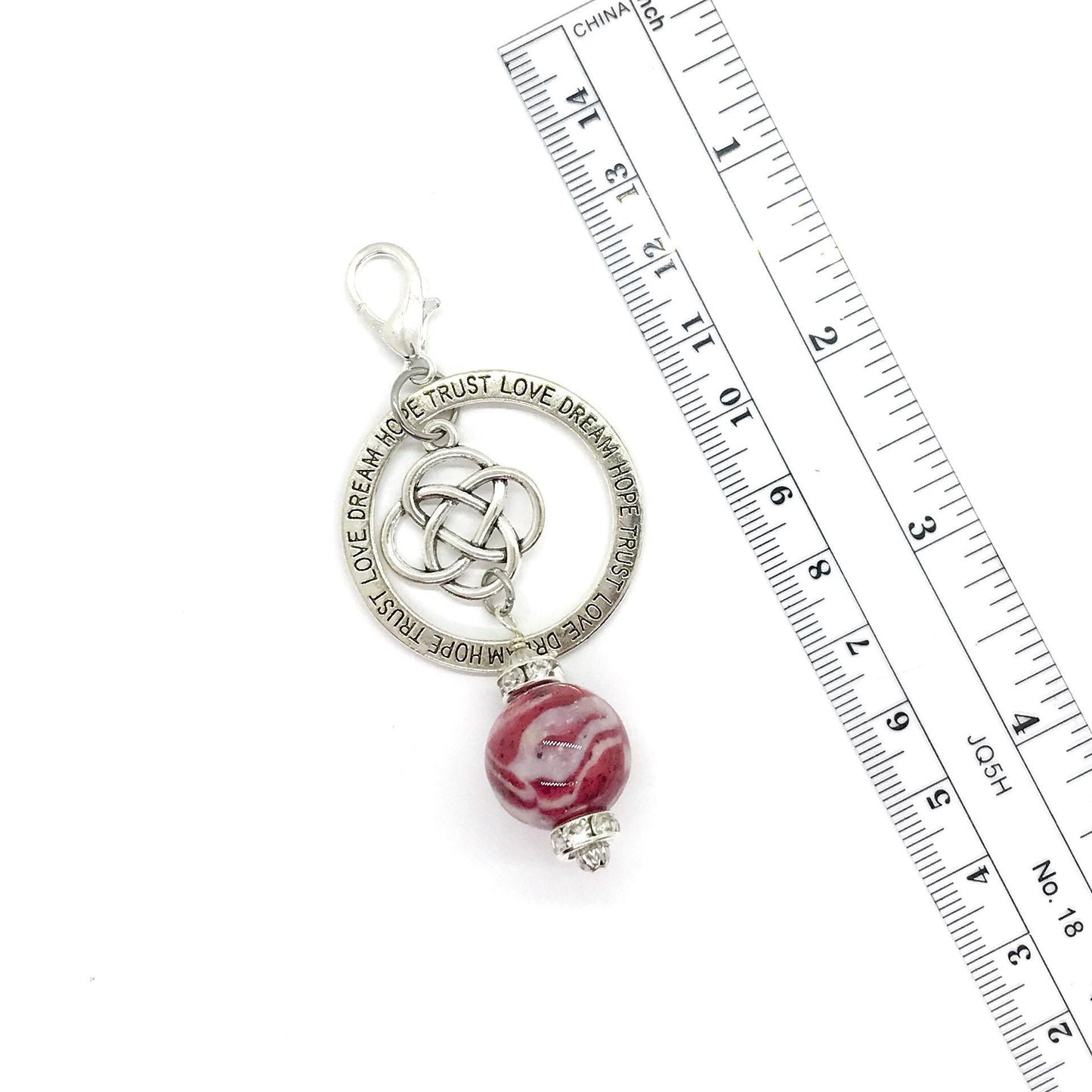 Memorial Flower Celtic Knot Wedding Bouquet Charm made from Funeral Flowers, Cremation Ashes / 721